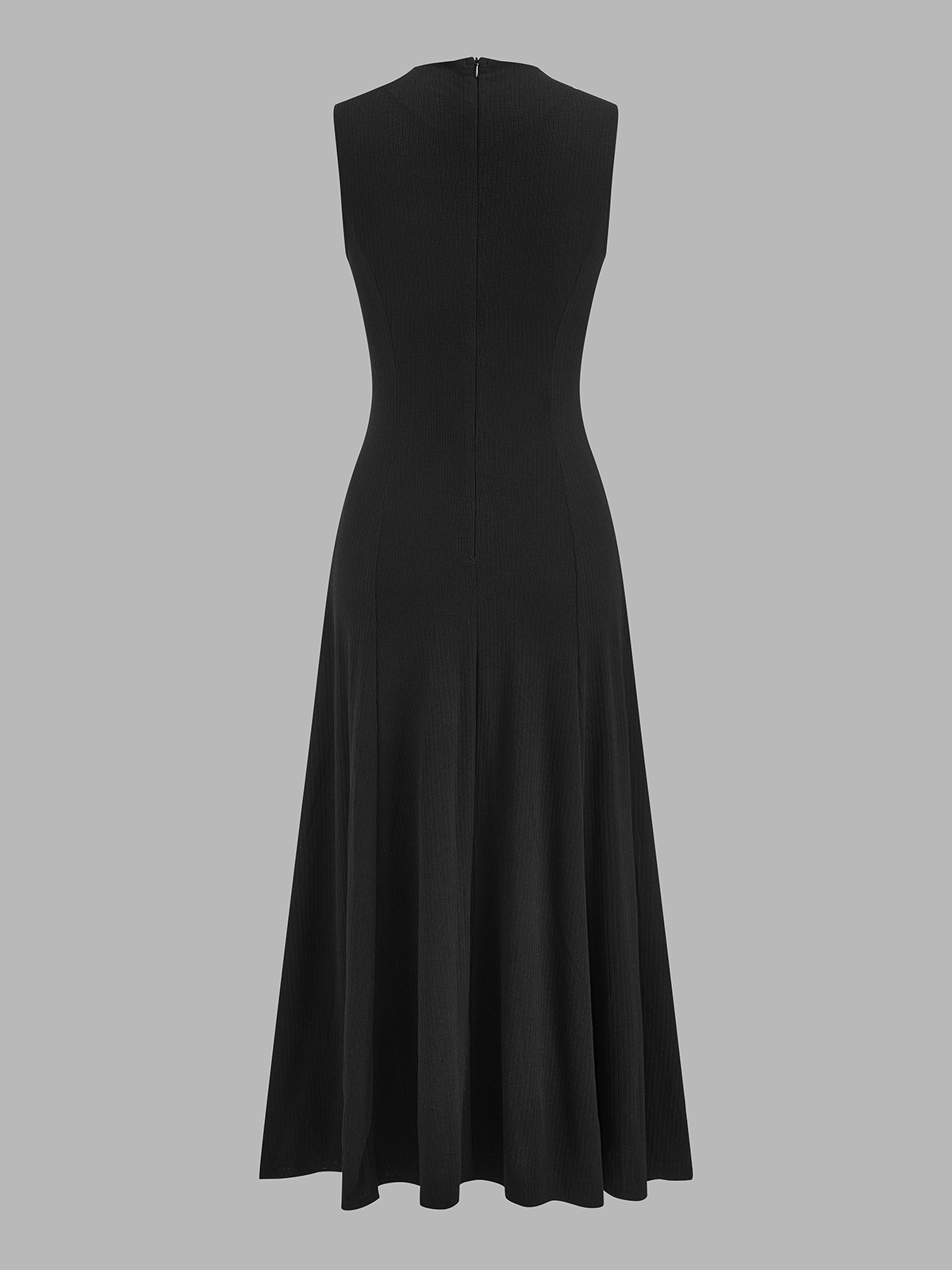 Sleeveless Lace Applique Knit Maxi Dress