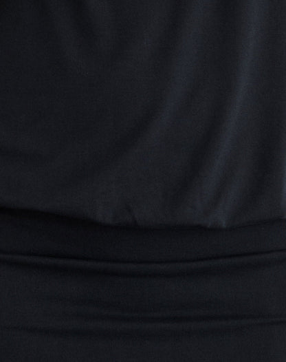 Belia Cinched Waist Mini Dress in Black