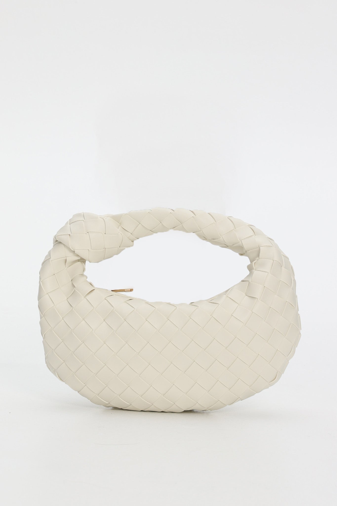 Montreal Woven Crescent Bag Ivory