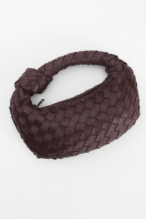 Montreal Woven Crescent Bag Wine