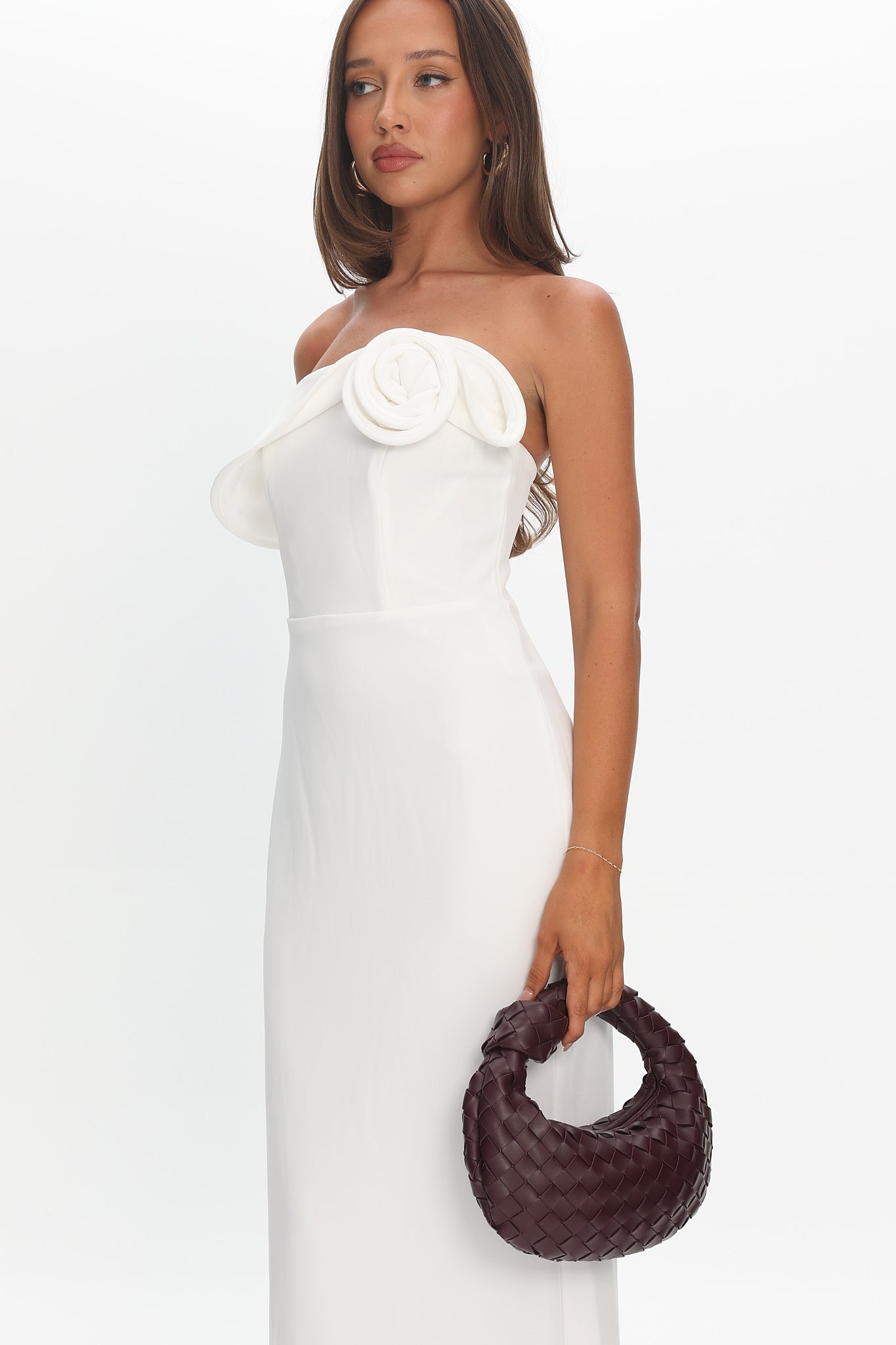 Montreal Woven Crescent Bag Wine