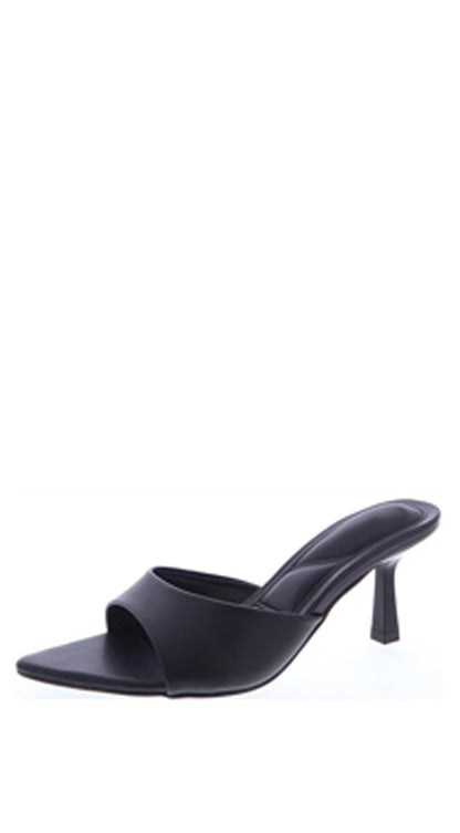 Malina Heeled Mules - Black