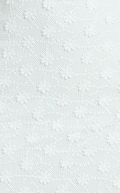 Mimi Maxi Dress - Embroidered Cowl Neck High Split Dress in White