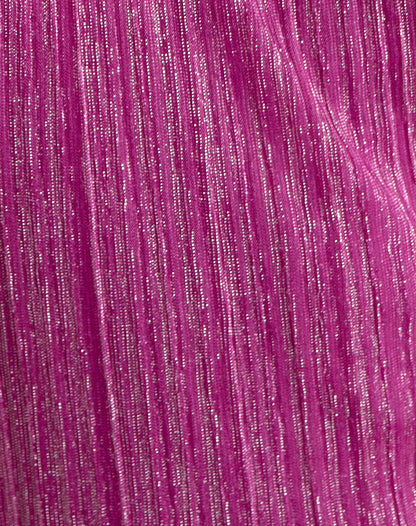 Cerita Mini Dress with Beads in Shimmer Plisse Hot Pink