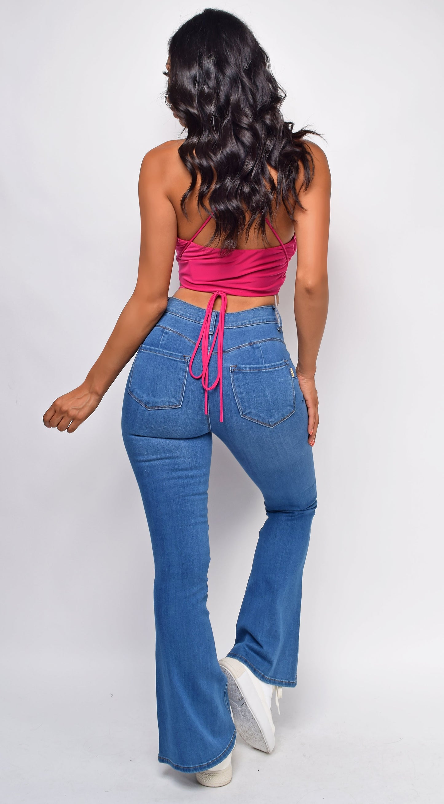 Galia Fuchsia Pink Halter Top