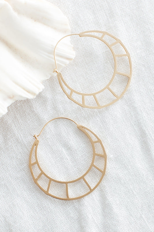 Dinah Hoop Earrings Gold