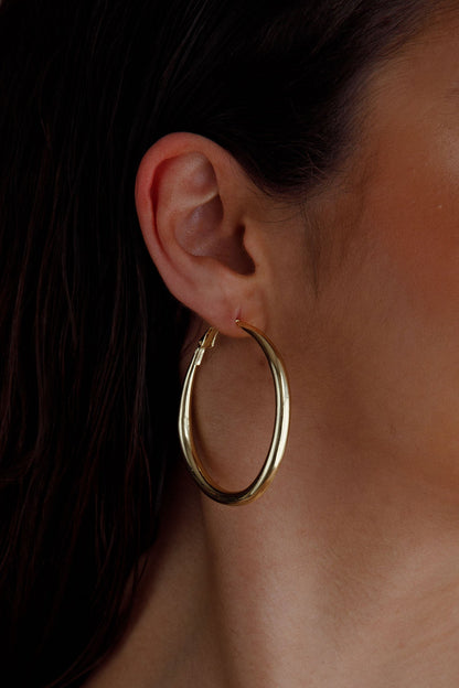 Hailey Large Hoop Earrings Gold