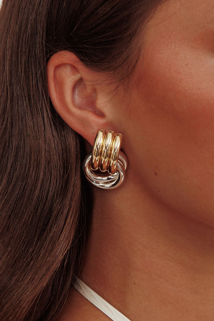 Georgina Two Tone Loop Earrings Mix