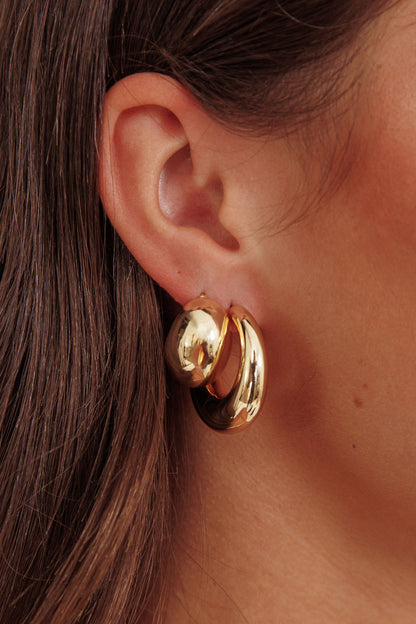 Casper Chunky Earrings Set Gold