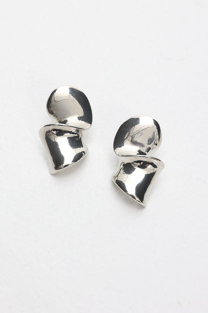 Iris Twist Earrings Silver