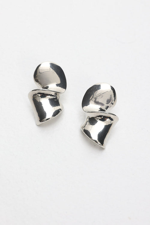 Iris Twist Earrings Silver