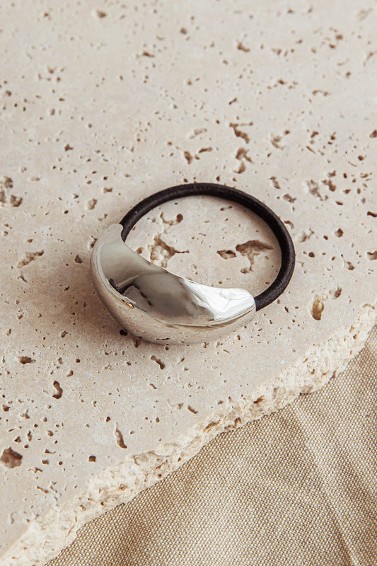 Cindy Hair Tie Dark Silver
