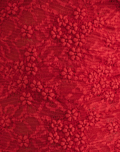 Ismene Mini Dress in Unlined Lace Red