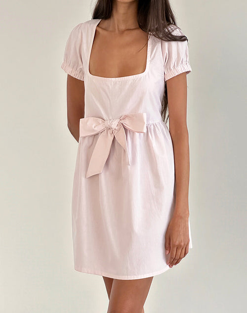 Leshiana Mini Dress in Poplin Light Pink