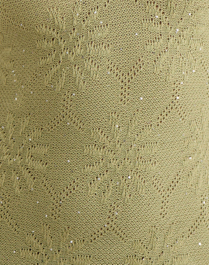 Malvara Halterneck Mini Dress in Sequin Knit Green