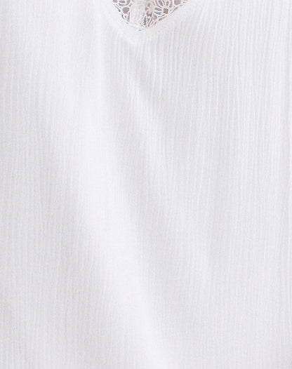 Manika Plunge Babydoll Mini Dress in Rayon White