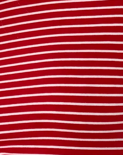 Masha Mini Dress in Red and White Stripe Jersey