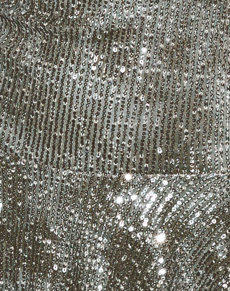 Meden Mini Dress in Sequin Green Grey