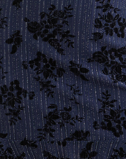 Micaya Mini Dress in Flocked Shimmer Plisse Navy