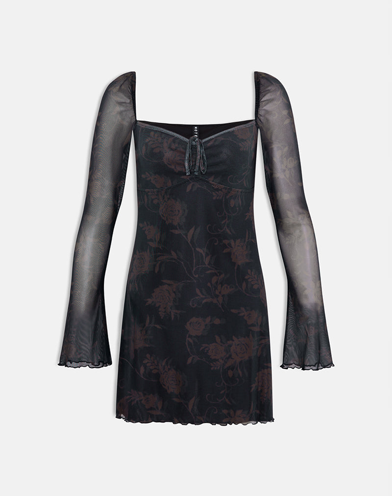 Modena Long Sleeve Dress in Dynamic Rose