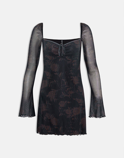 Modena Long Sleeve Dress in Dynamic Rose
