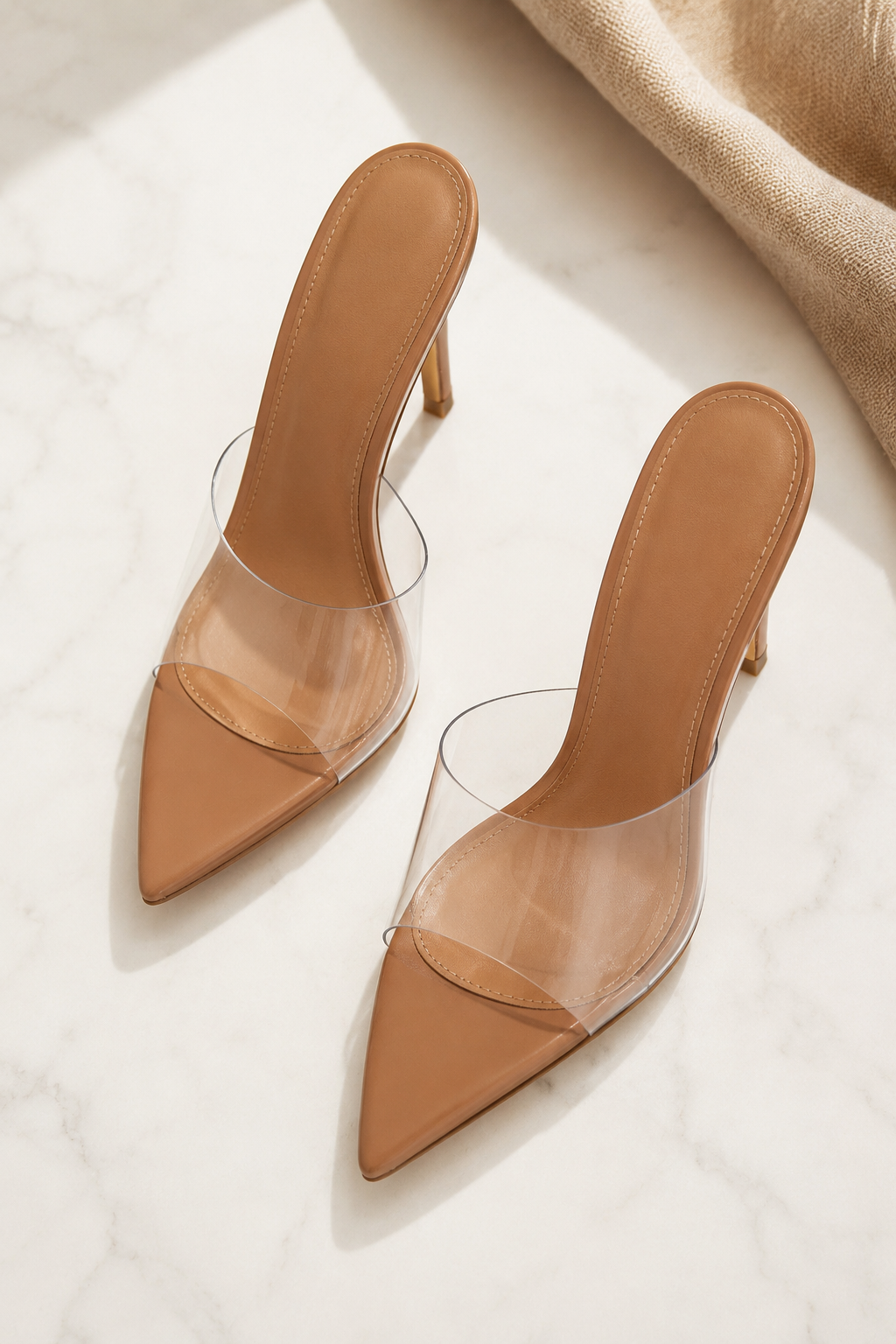Gia Pointy Toe Heels - Mocha Beige
