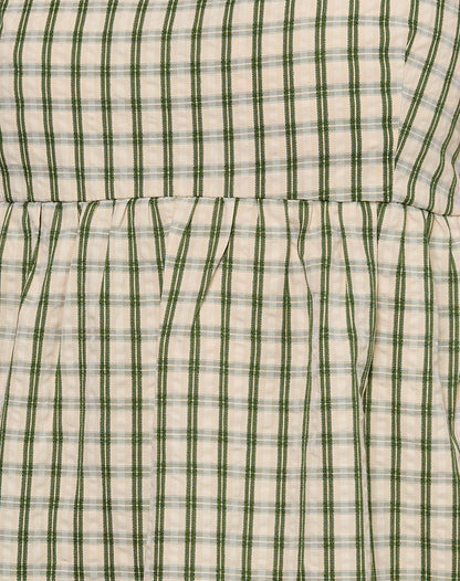 Nikita Mini Dress in Green Check