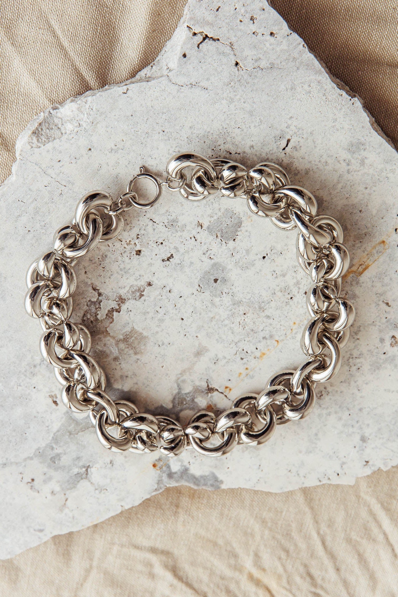 Kat Irregular Choker Necklace Dark Silver