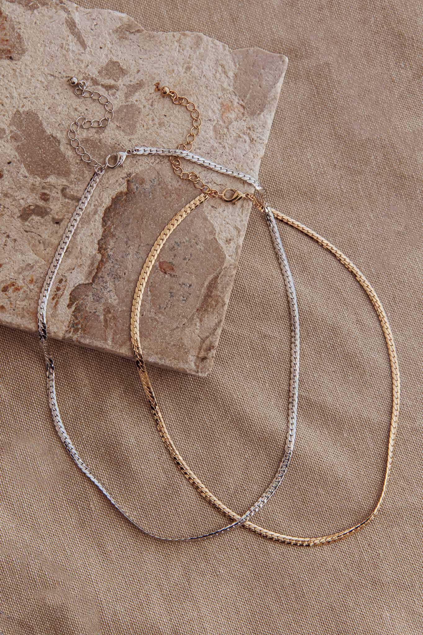 Dannielle Flat Link Chain Set Two-Tone Mixed