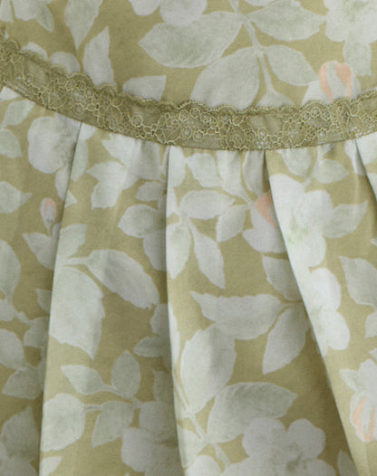 Qaireen Mini Dress in Pale Flower Green