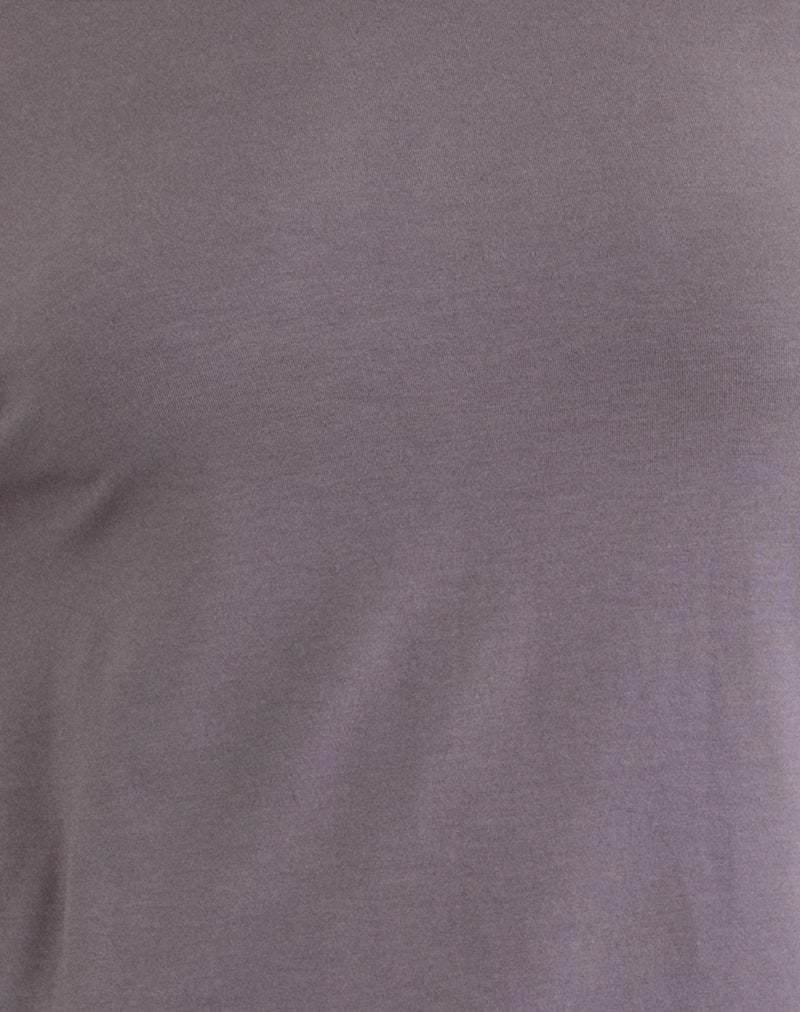 Raluca Long Sleeve Mini Dress in Grey Lavender