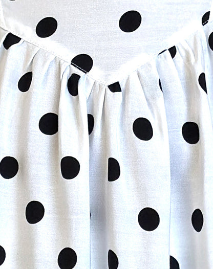 Ramana Mini Dress in 80s Polka White
