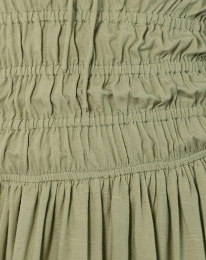 Rasmil Bubble Hem Mini Dress in Sage Green