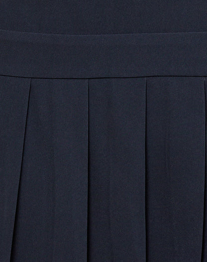 Rita Pleat Mini Dress in Tailoring Navy
