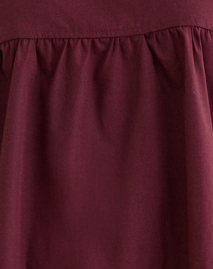 Sanaly Mini Dress in Poplin Maroon