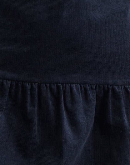 Sarabi Plunge Mini Dress in Cord Navy