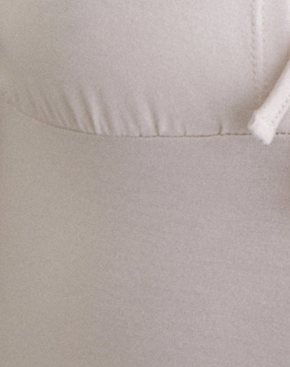 Senobia Keyhole Mini Dress in Cannoli Cream