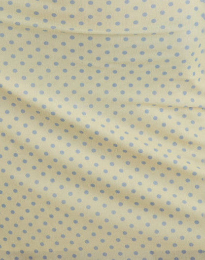 Sevila Mini Dress in Yellow with Compact Grey Polka