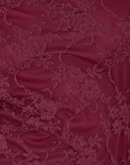 Sevila Long Sleeve Mini Dress Lace Burgundy