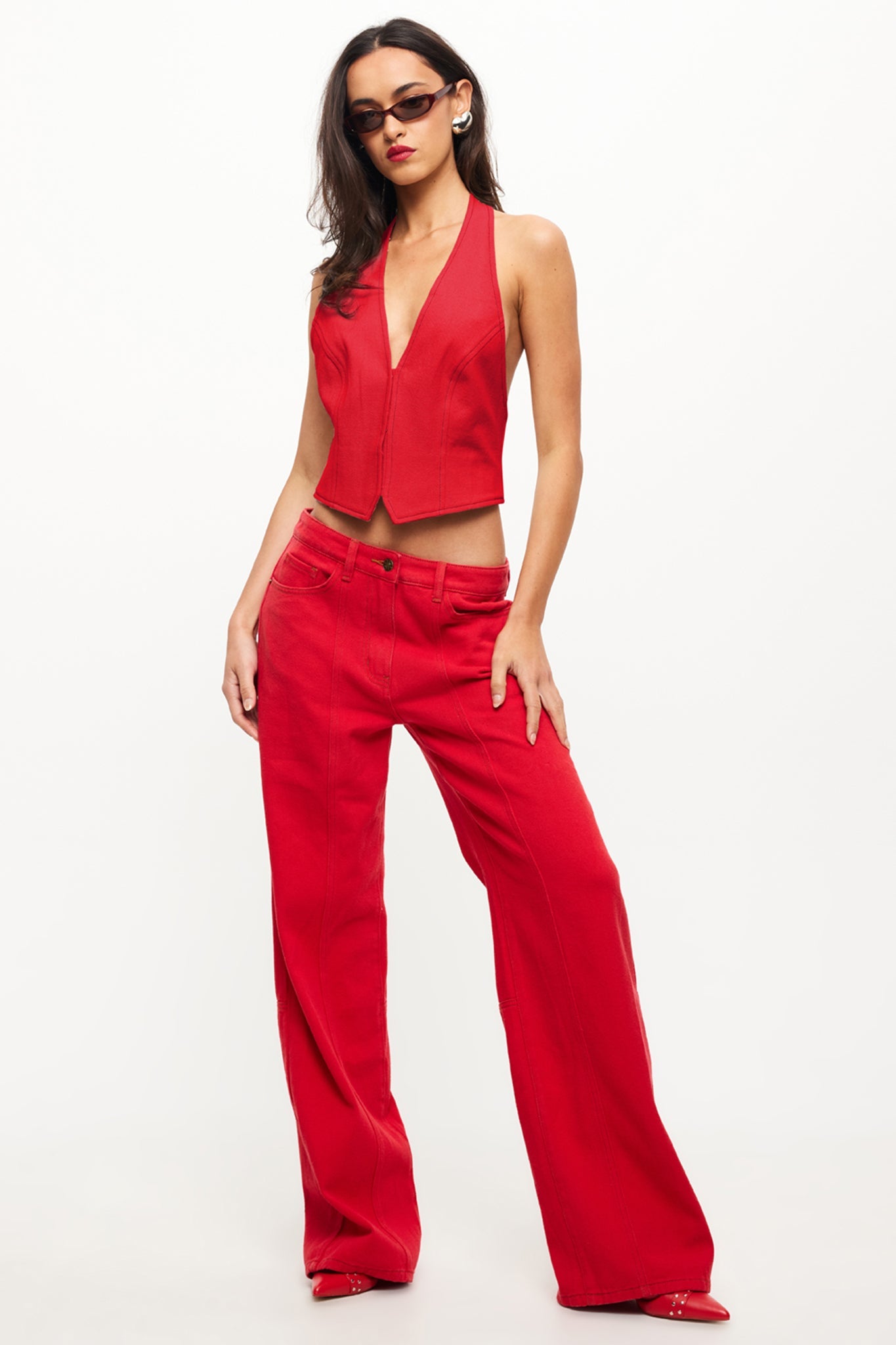 LIONESS Dawson Jeans Crimson