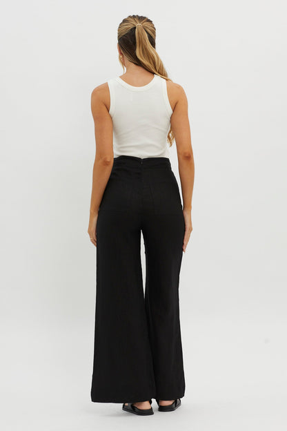 Wanda Wide Leg Pants Black