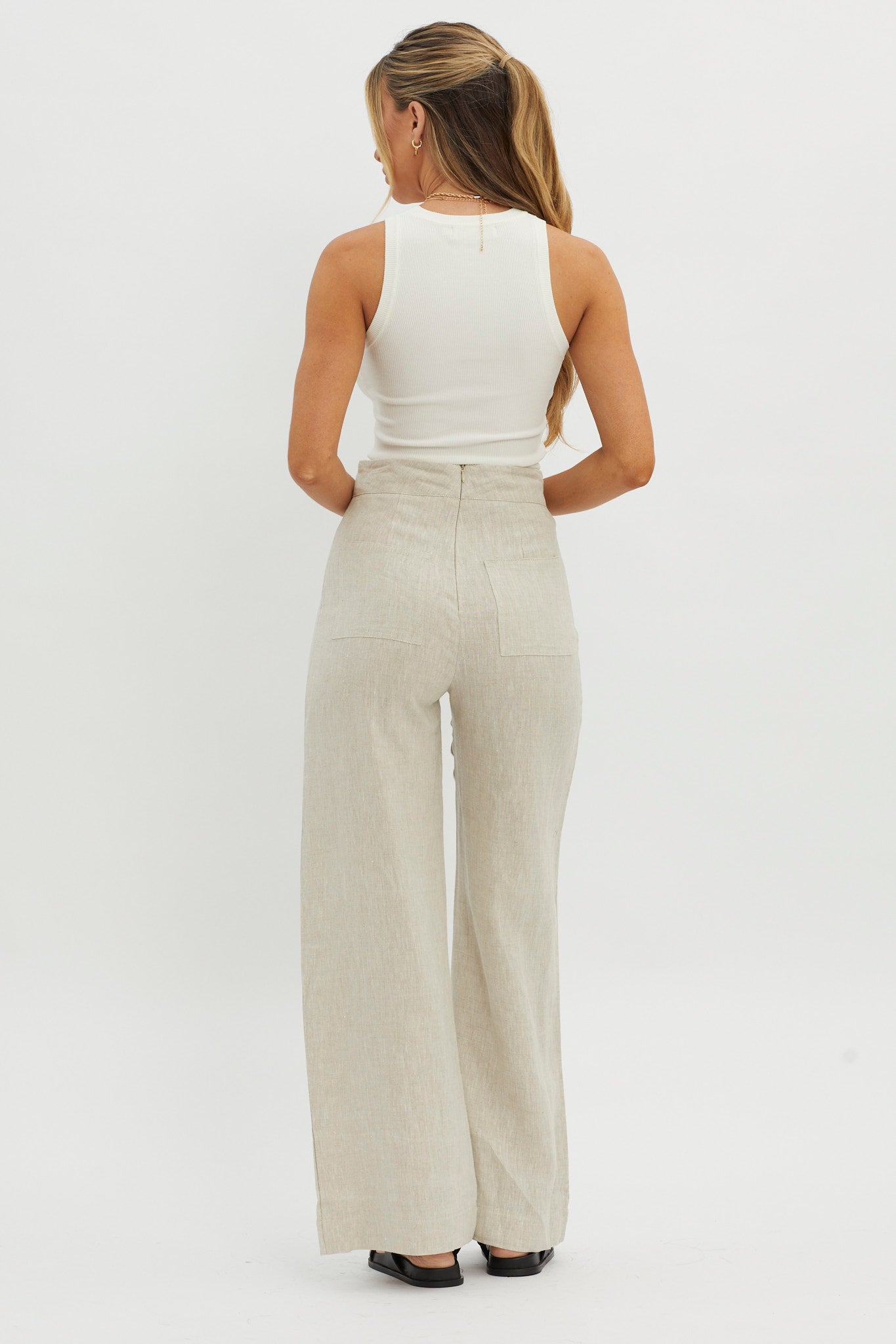 Wanda Wide Leg Pants Oat