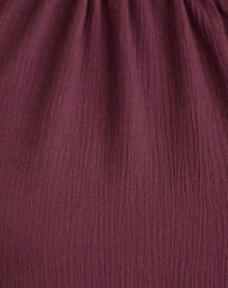 Sonnet Mini Dress in Crinkle Plum