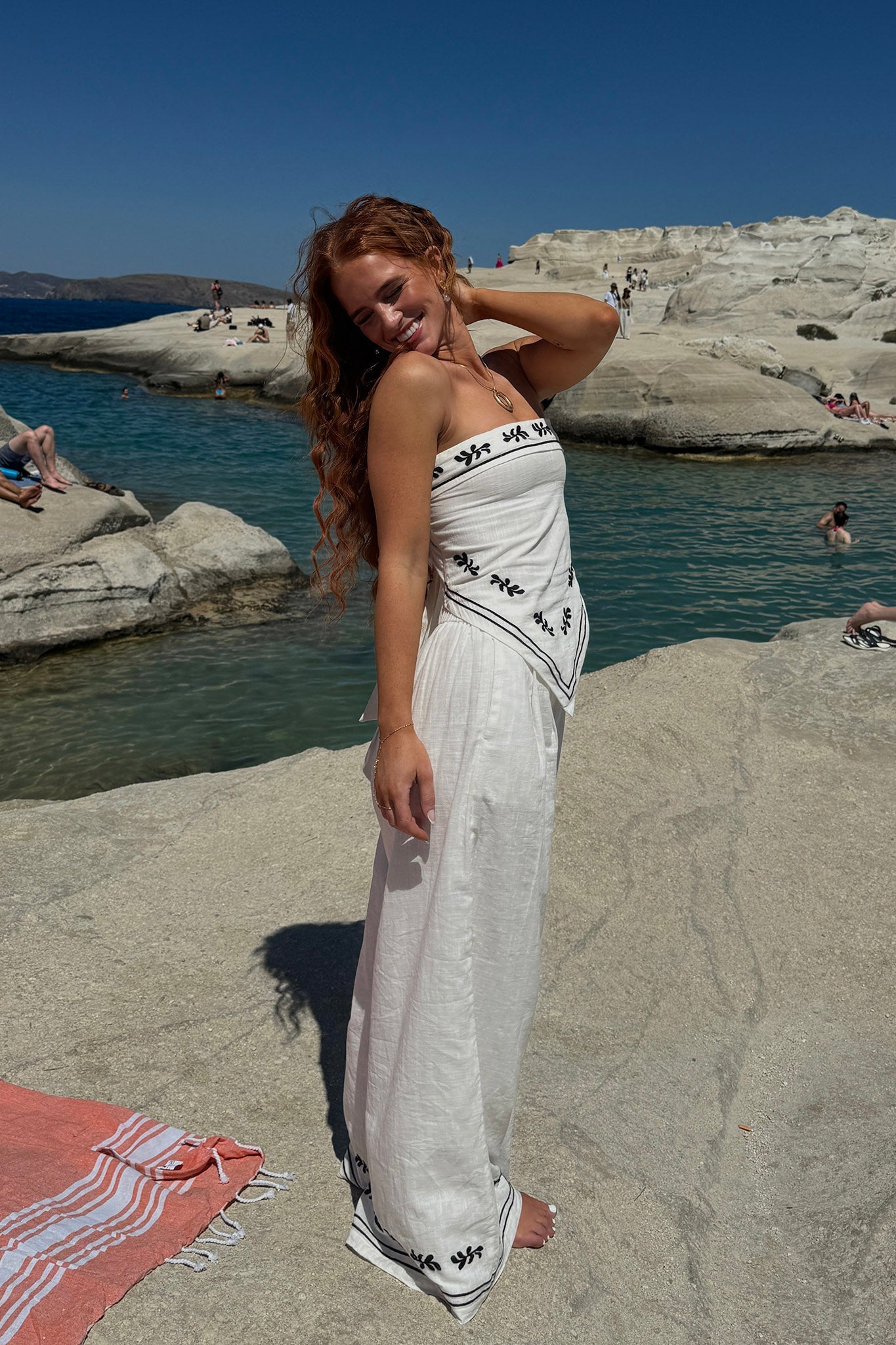 Sought After Wide-Leg Pocket Pants Off White