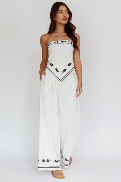 Sought After Wide-Leg Pocket Pants Off White