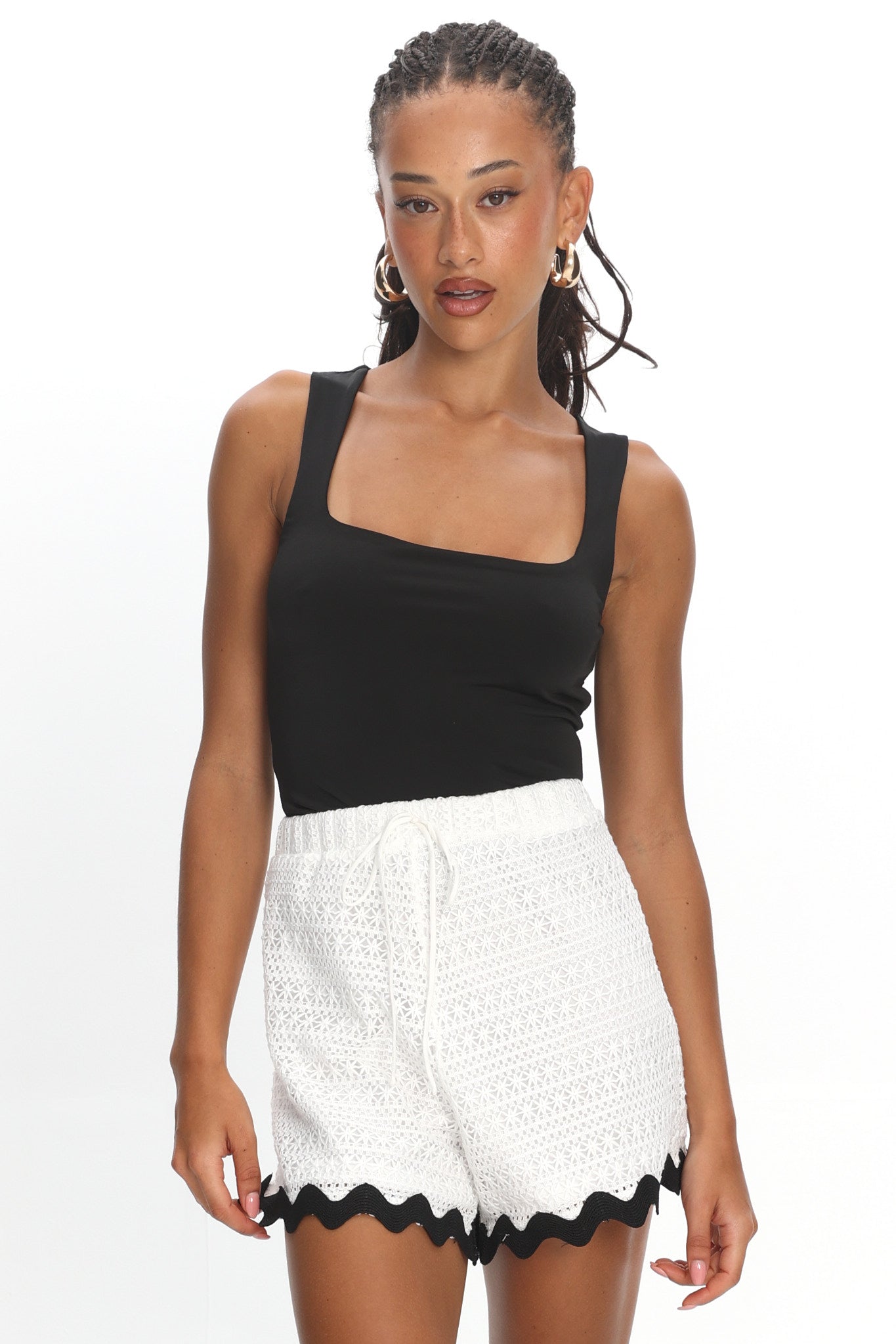 Breakaway Shorts Crochet White