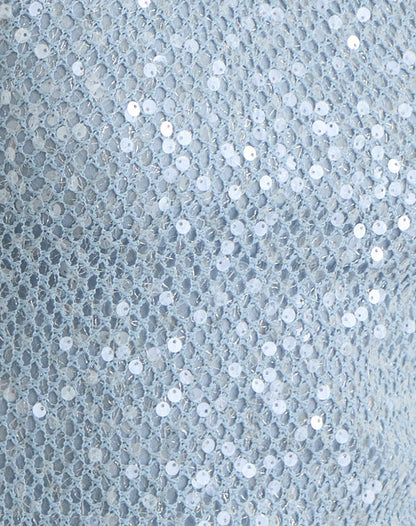 Urlanda Dress in Seafoam Sequin Knit Blue