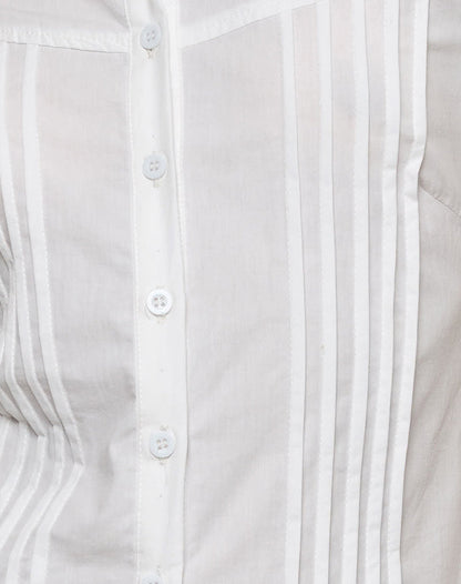 Wilsey Mini Shirt Dress in Poplin White