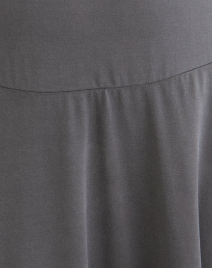 Yauri Long Sleeve Mini Dress in Cupro Grey