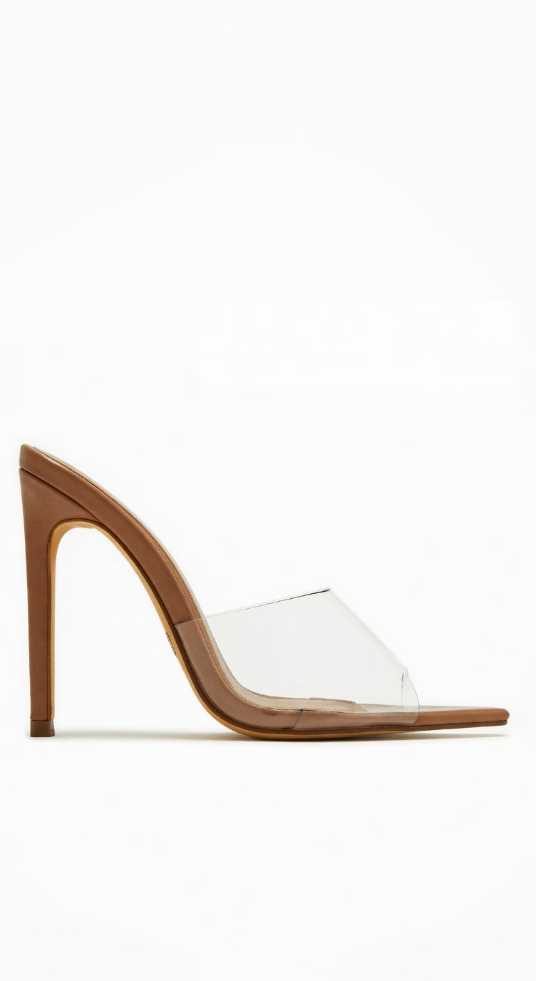 Gia Pointy Toe Heels - Mocha Beige